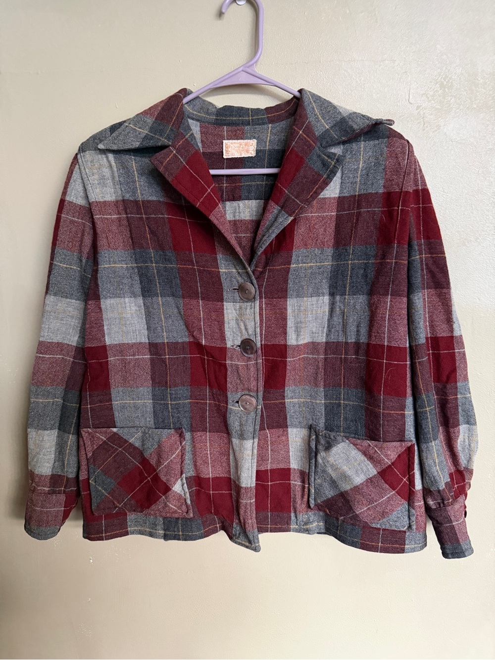 Vintage Pendleton Plaid Wool Jacket Blazer